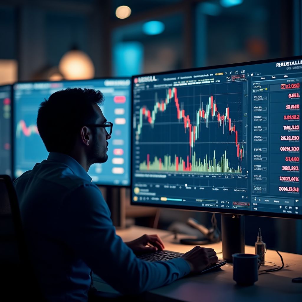 Inversores analizando el mercado de valores argentino